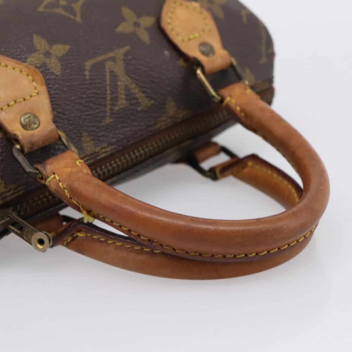 LOUIS VUITTON Monogram Mini Speedy Hand Bag M41534 LV Auth 197639