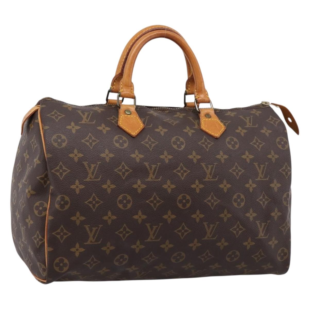 LOUIS VUITTON Monogram Speedy 35 Hand Bag M41524 LV Auth 197644A