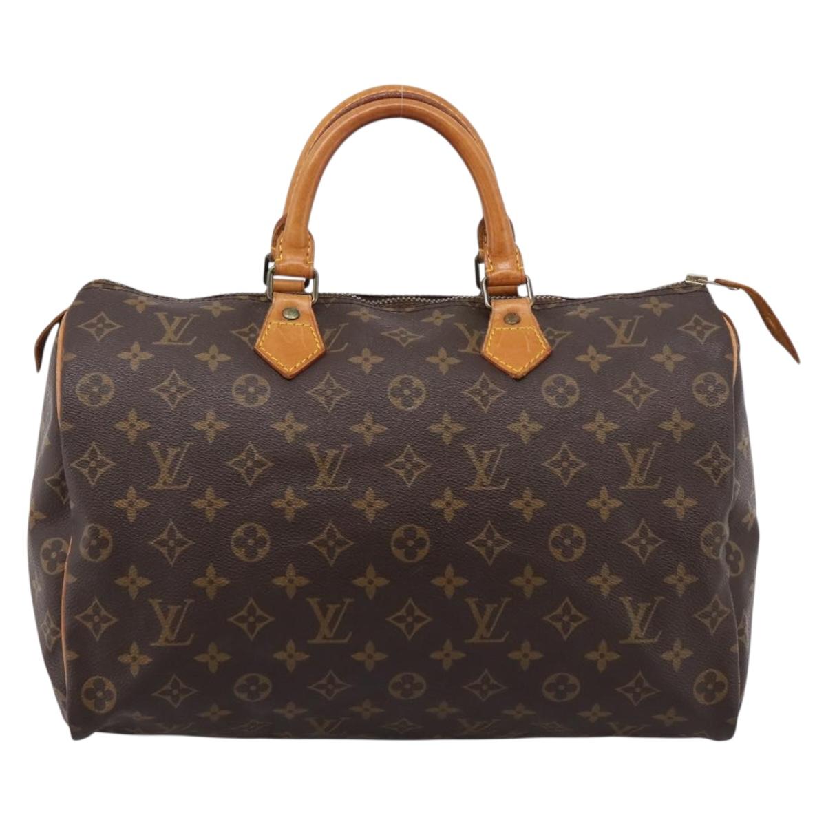 LOUIS VUITTON Monogram Speedy 35 Hand Bag M41524 LV Auth 197644A