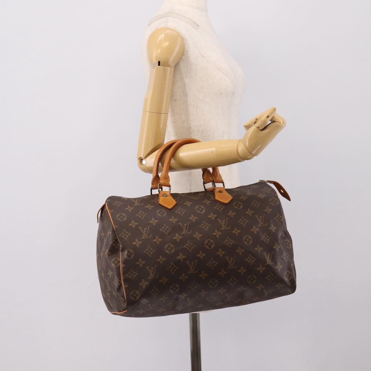 LOUIS VUITTON Monogram Speedy 35 Hand Bag M41524 LV Auth 197644A
