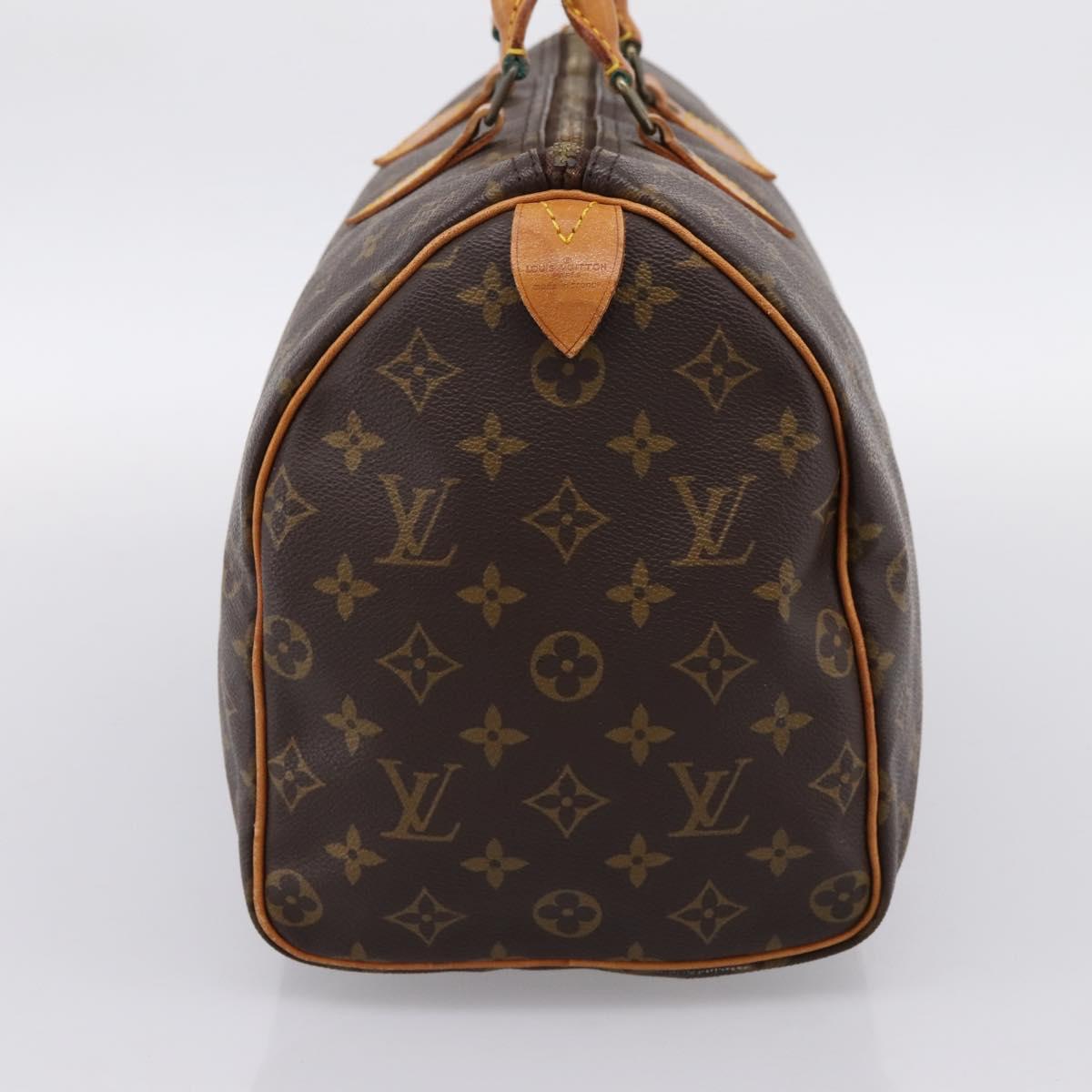 LOUIS VUITTON Monogram Speedy 35 Hand Bag M41524 LV Auth 197644A