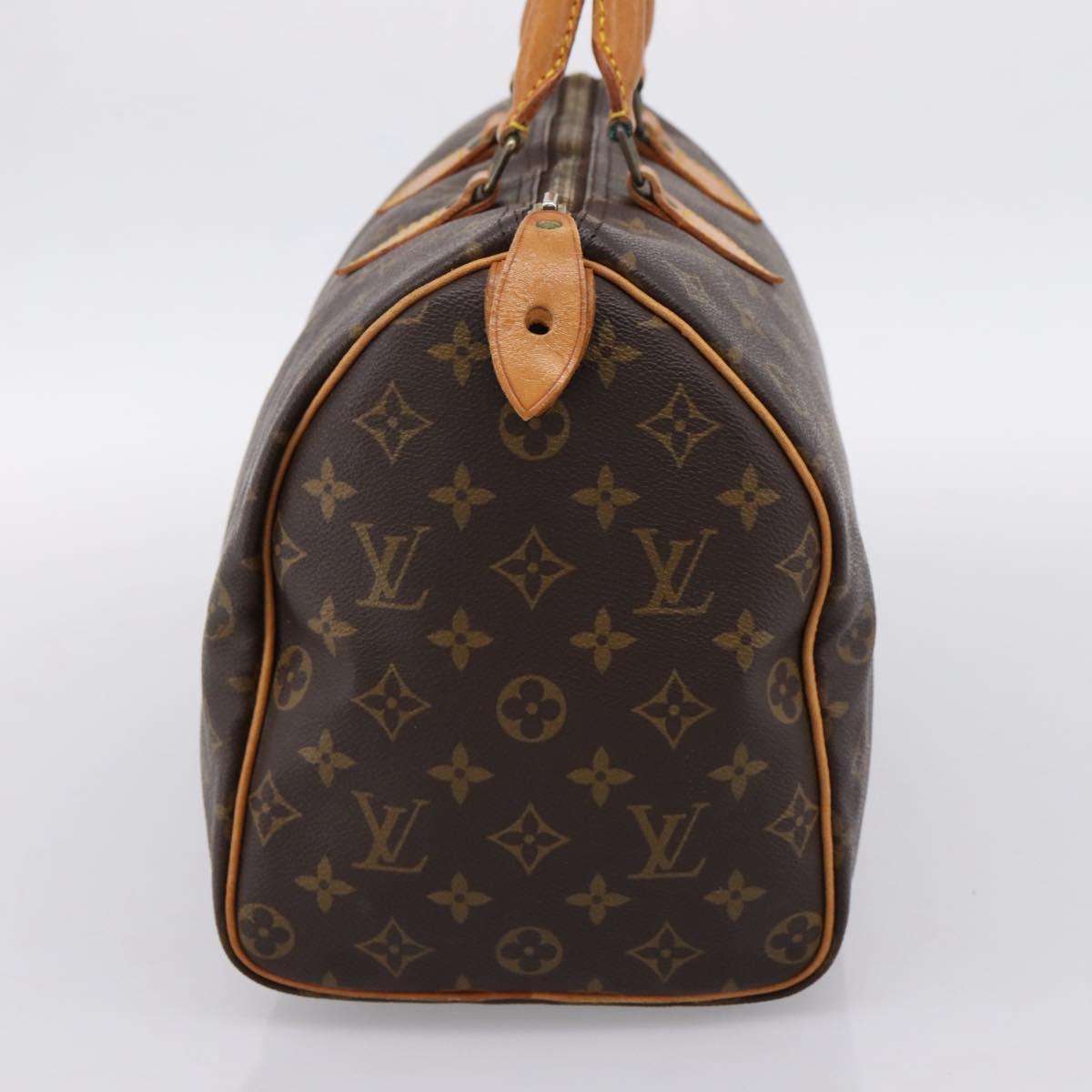 LOUIS VUITTON Monogram Speedy 35 Hand Bag M41524 LV Auth 197644A