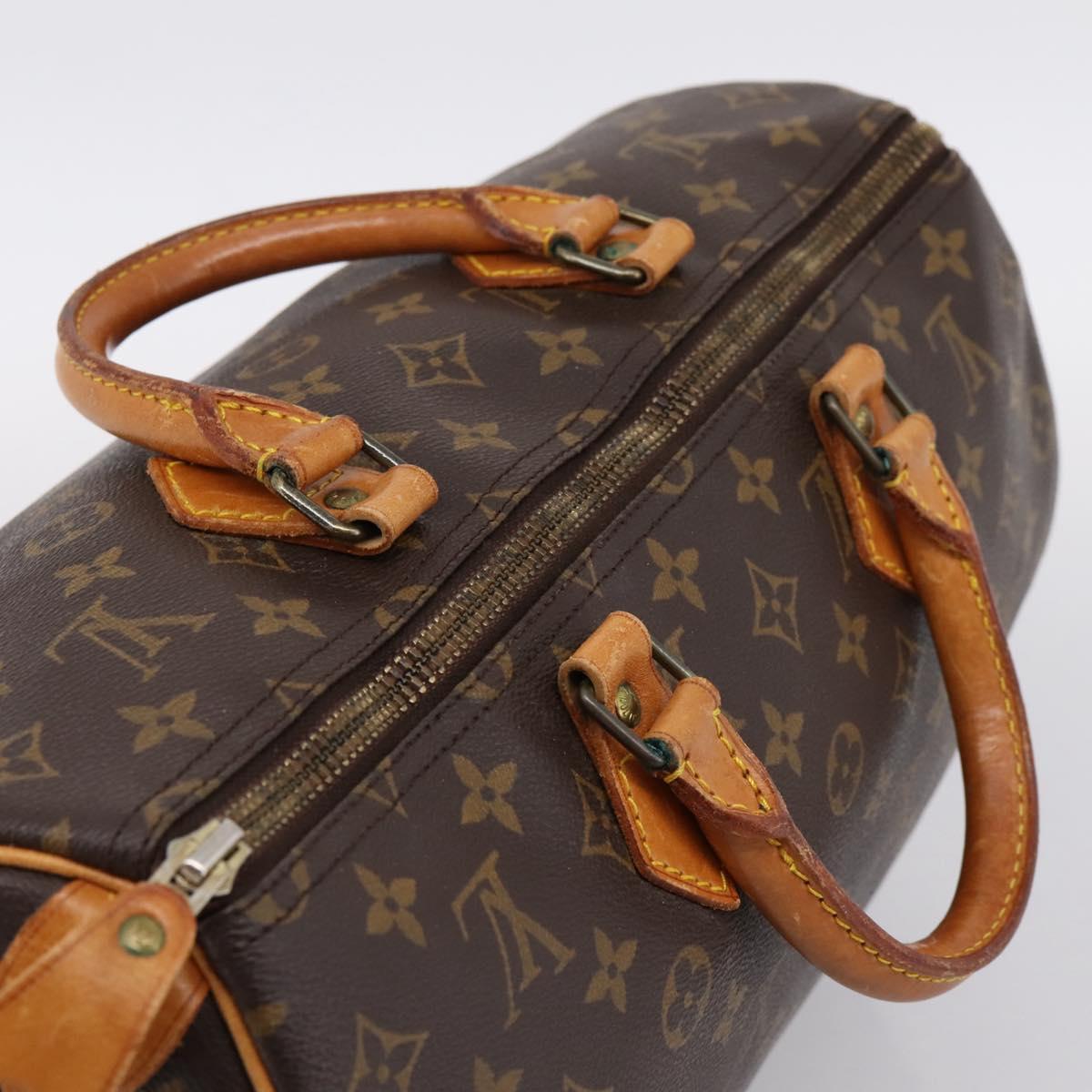 LOUIS VUITTON Monogram Speedy 35 Hand Bag M41524 LV Auth 197644A