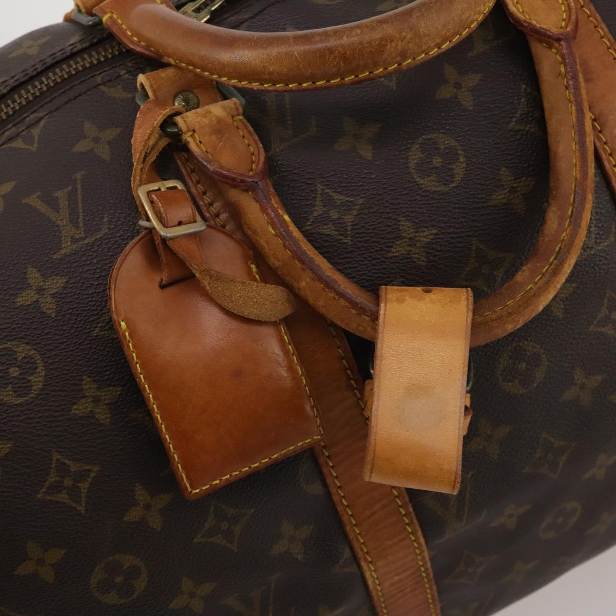 LOUIS VUITTON Monogram Keepall Bandouliere 50 Boston Bag M41416 LV Auth 197653