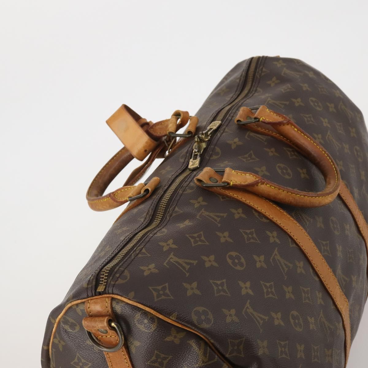 LOUIS VUITTON Monogram Keepall Bandouliere 50 Boston Bag M41416 LV Auth 197653