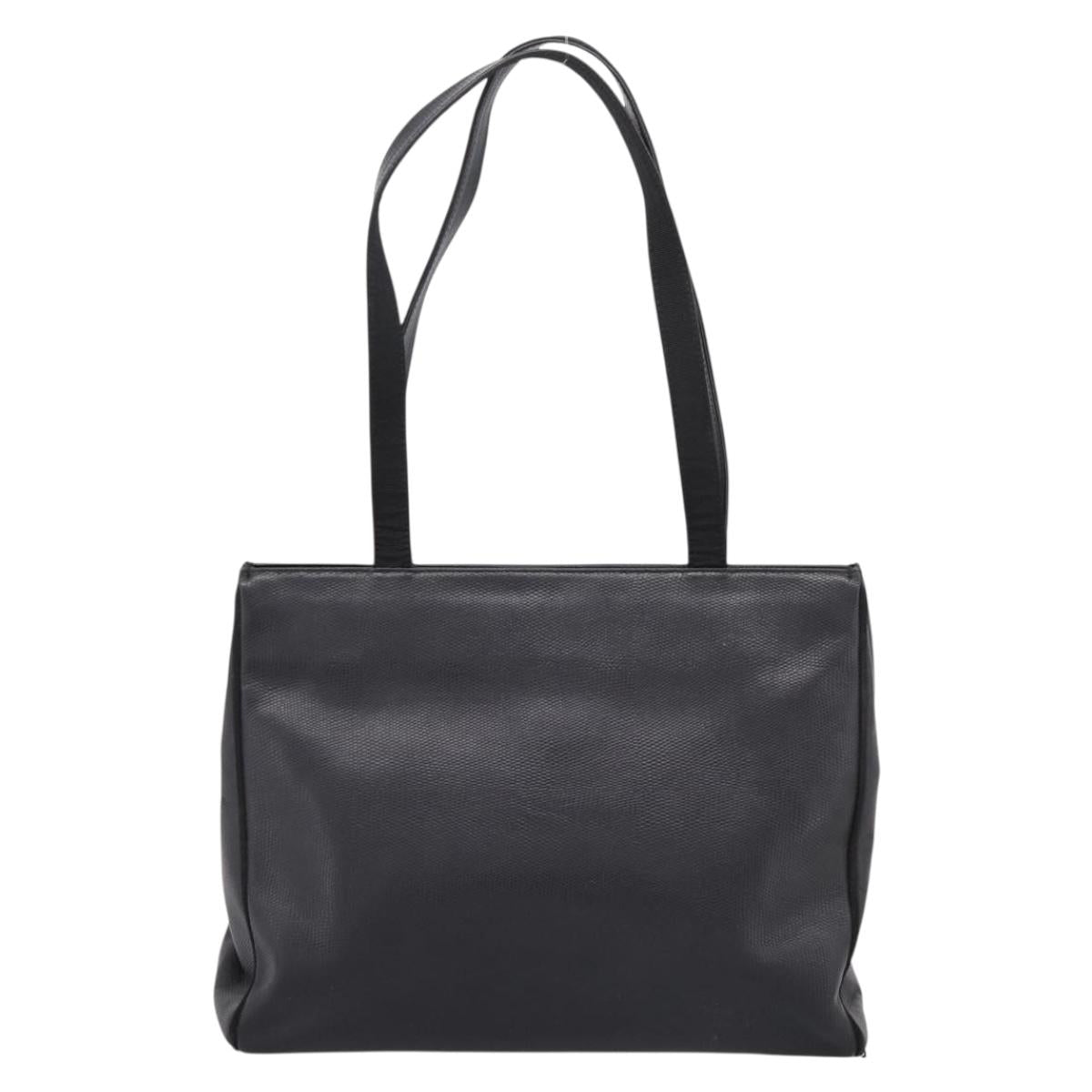 Salvatore Ferragamo Vala Shoulder Bag Leather Black Gold Auth 197656