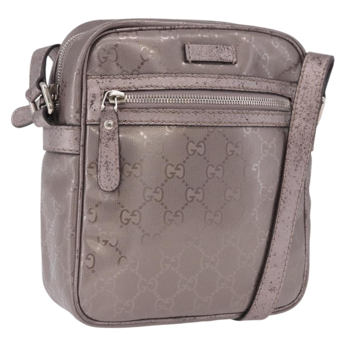 GUCCI GG Implementation Shoulder Bag PVC Pink Silver 233268 Auth 197658