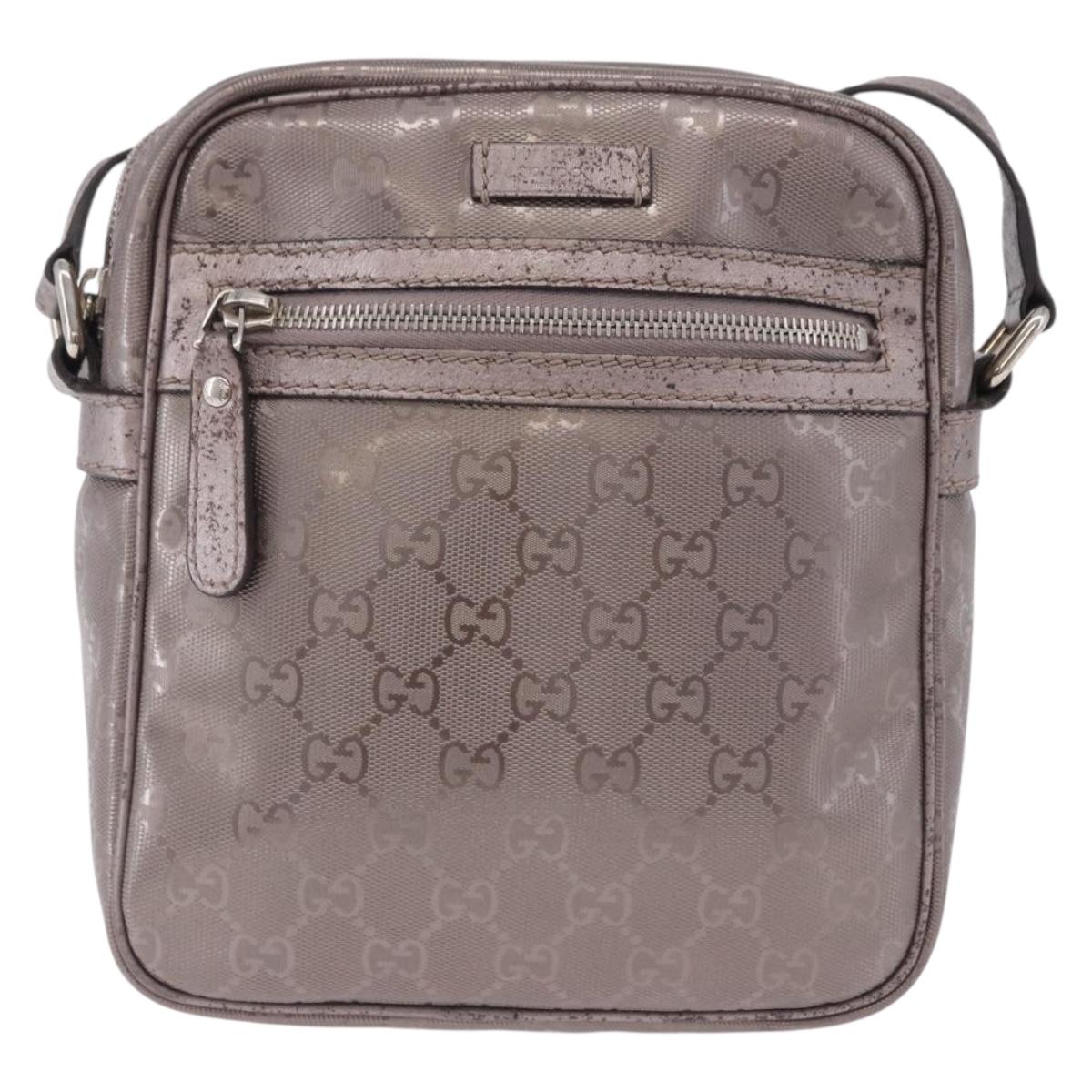 GUCCI GG Implementation Shoulder Bag PVC Pink Silver 233268 Auth 197658