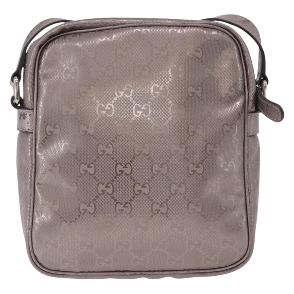 GUCCI GG Implementation Shoulder Bag PVC Pink Silver 233268 Auth 197658