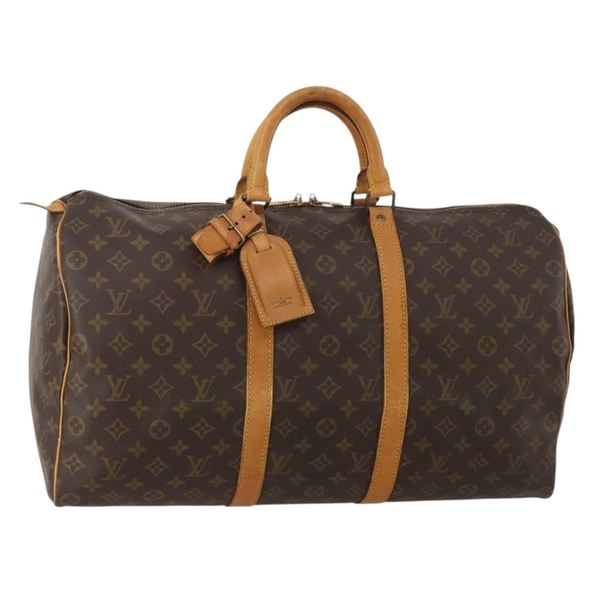 LOUIS VUITTON Monogram Keepall 50 Boston Bag M41426 LV Auth 197662