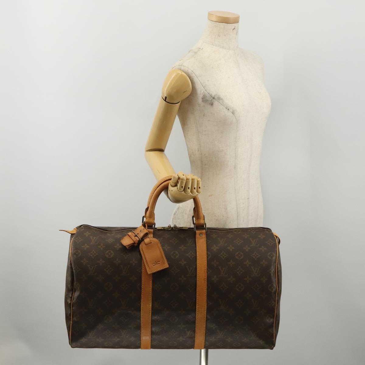 LOUIS VUITTON Monogram Keepall 50 Boston Bag M41426 LV Auth 197662
