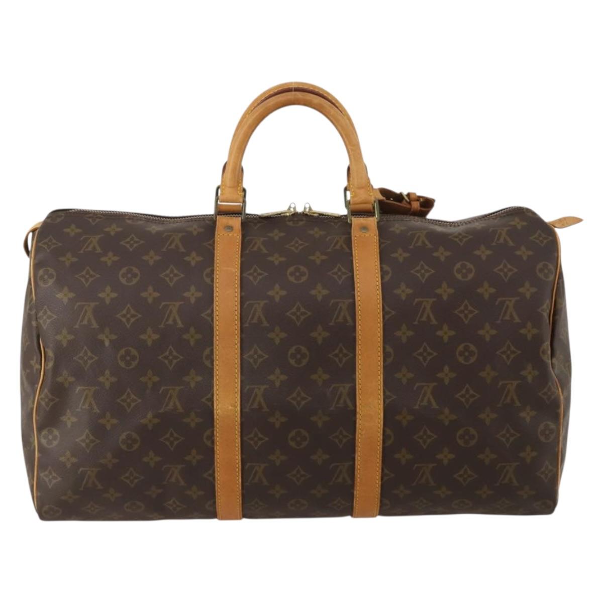 LOUIS VUITTON Monogram Keepall 50 Boston Bag M41426 LV Auth 197662