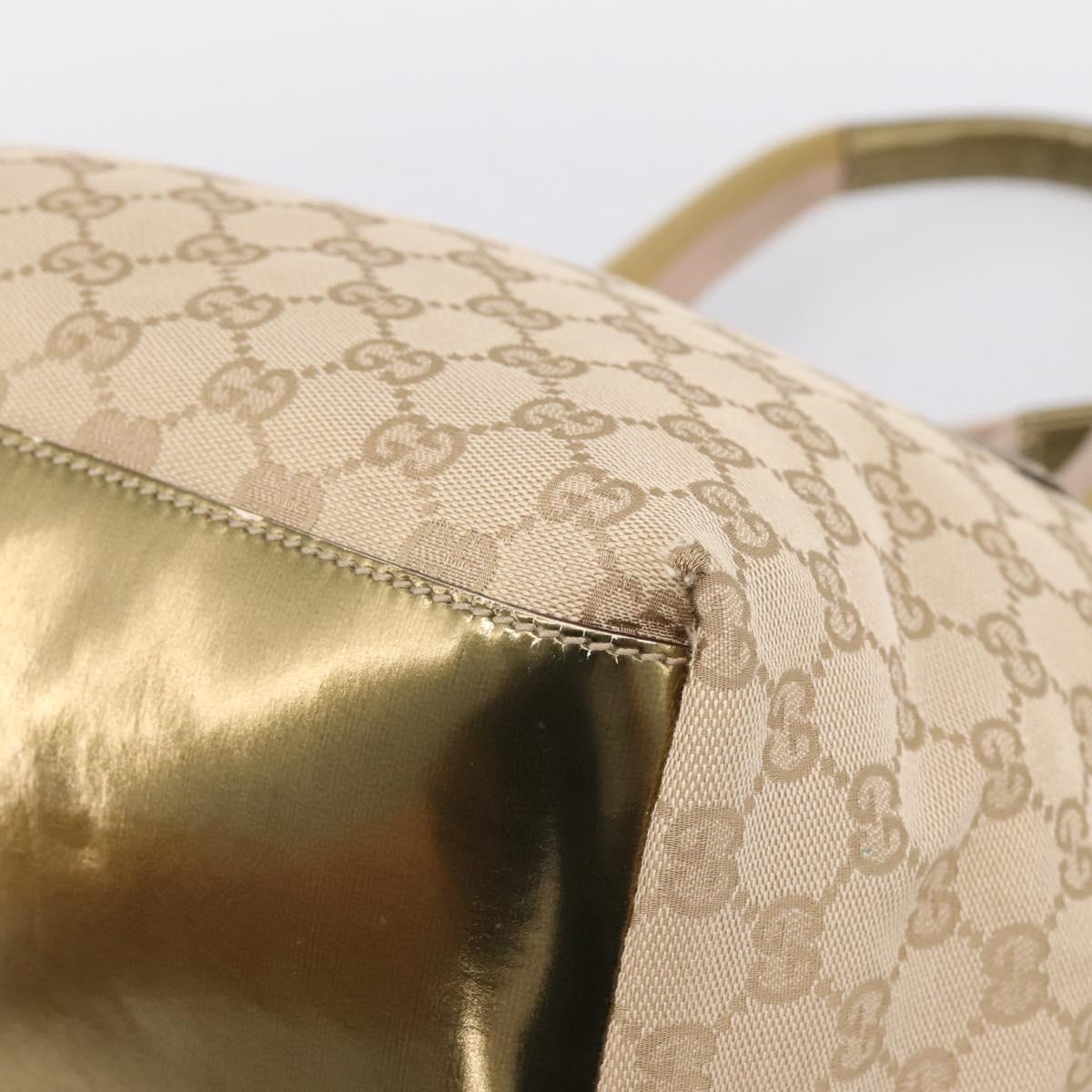 GUCCI GG Canvas Sherry Line Tote Bag Beige 131230 Auth 197665