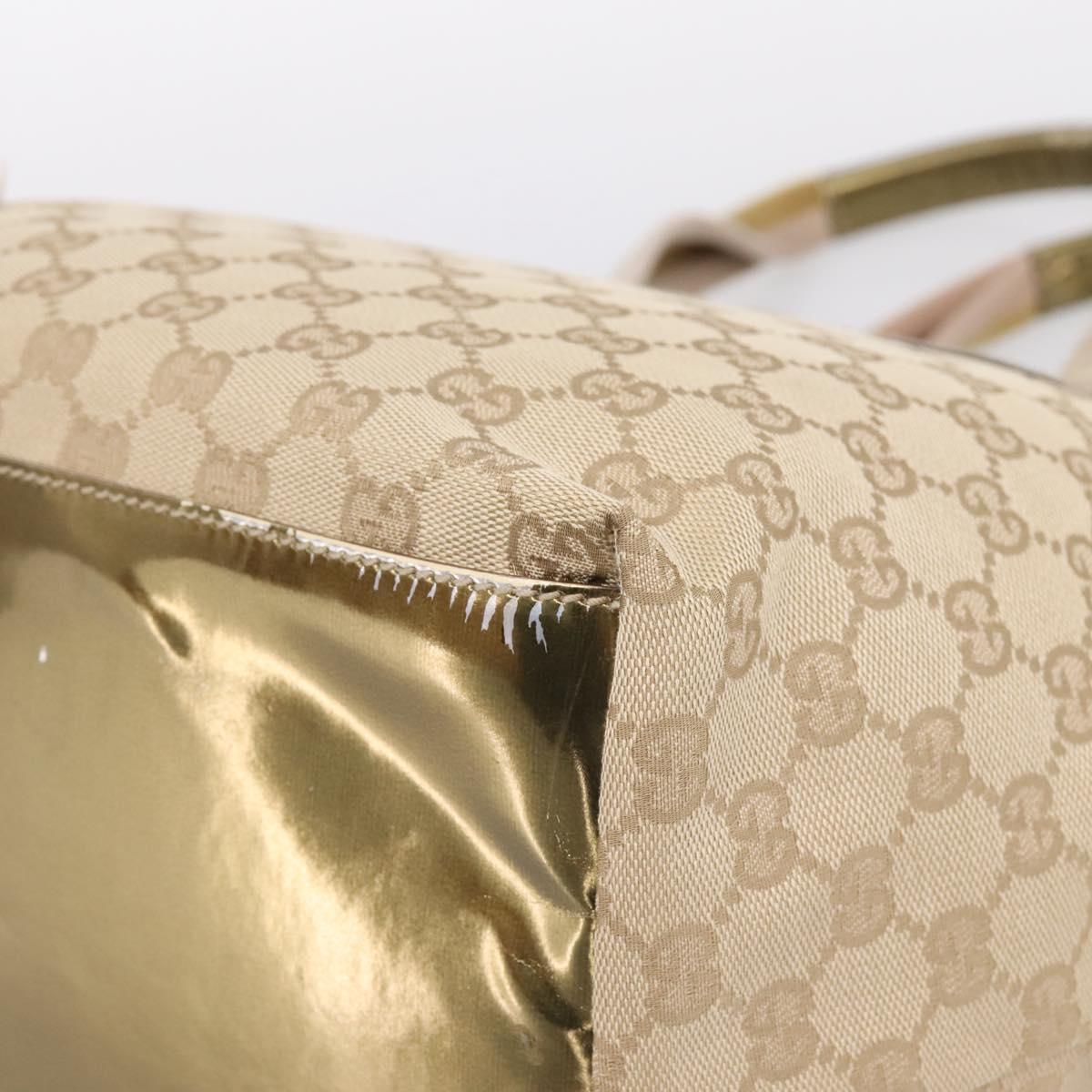 GUCCI GG Canvas Sherry Line Tote Bag Beige 131230 Auth 197665