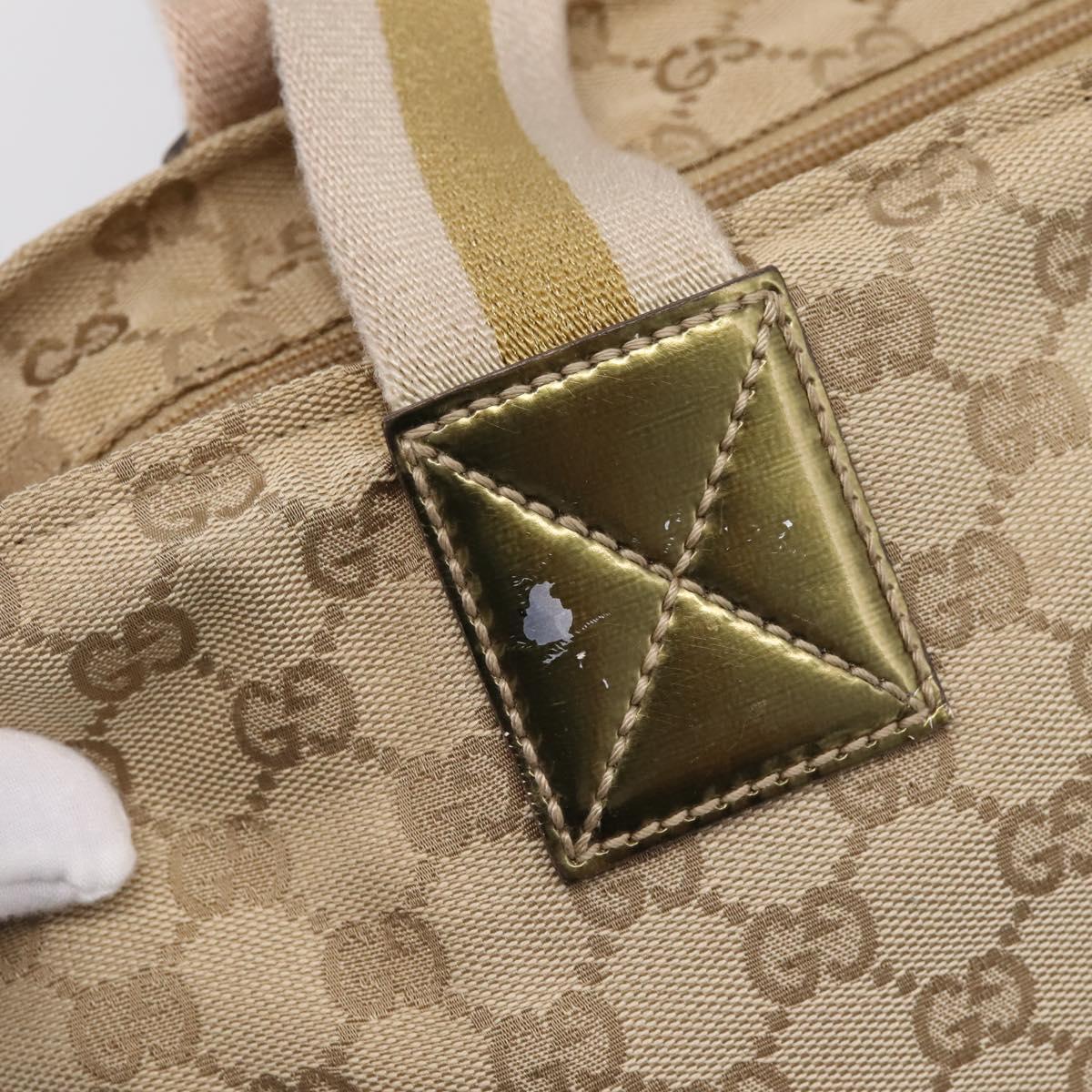 GUCCI GG Canvas Sherry Line Tote Bag Beige 131230 Auth 197665