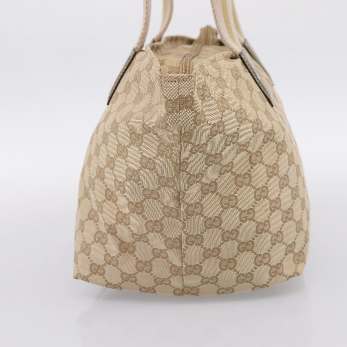 GUCCI GG Canvas Sherry Line Tote Bag Beige 131230 Auth 197665