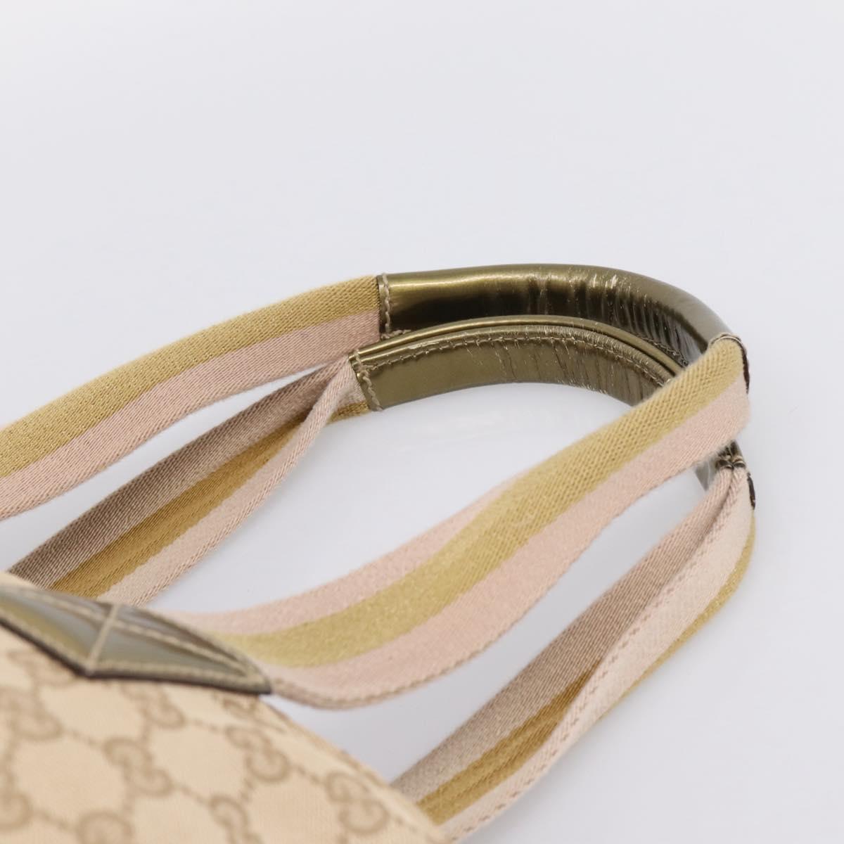 GUCCI GG Canvas Sherry Line Tote Bag Beige 131230 Auth 197665