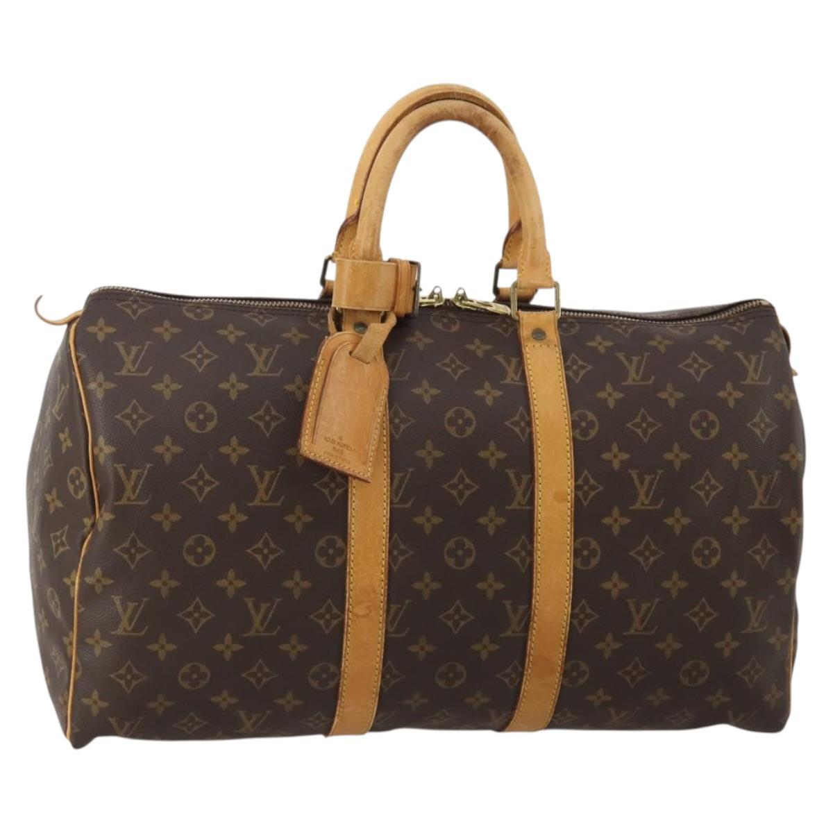 LOUIS VUITTON Monogram Keepall 45 Boston Bag M41428 LV Auth 197667