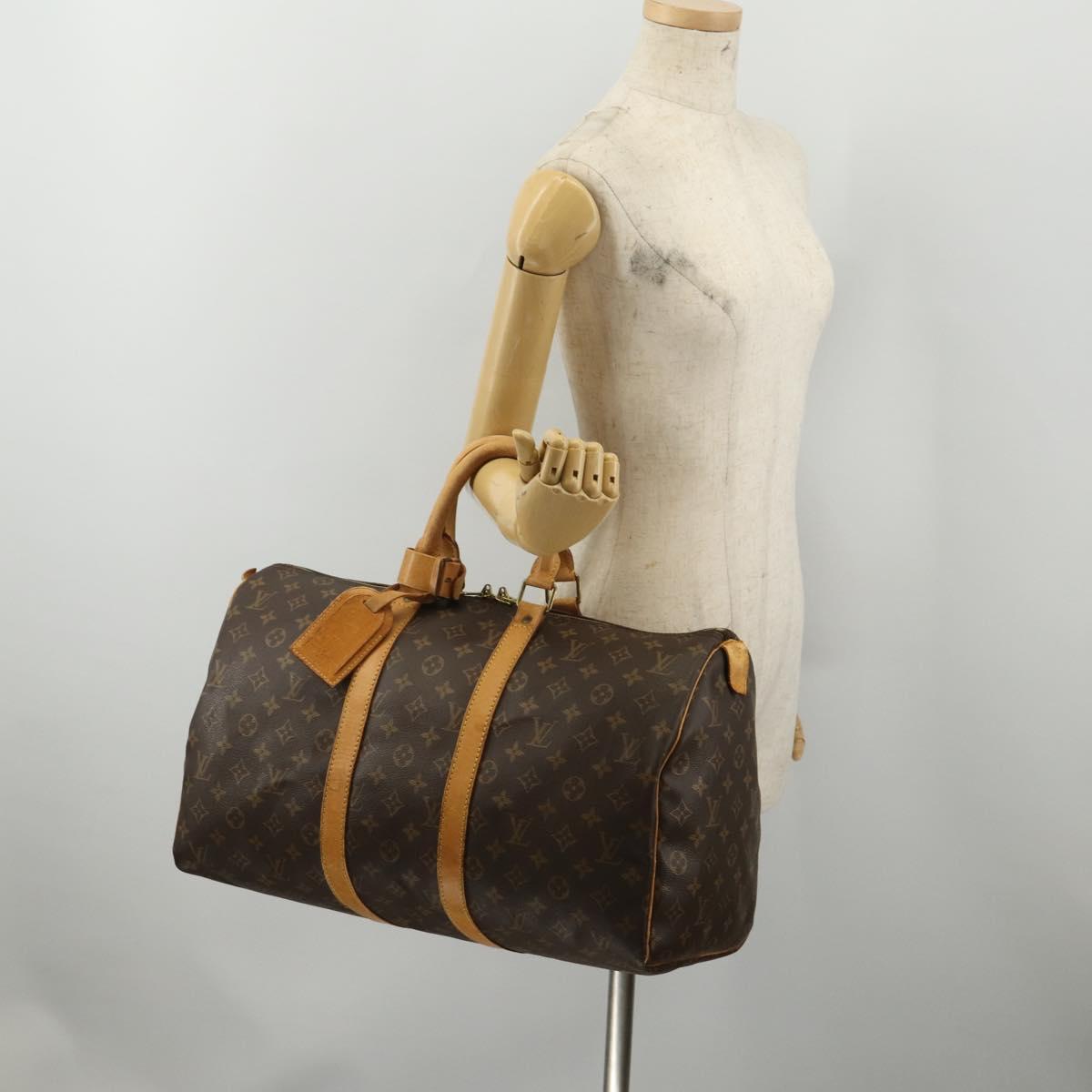 LOUIS VUITTON Monogram Keepall 45 Boston Bag M41428 LV Auth 197667