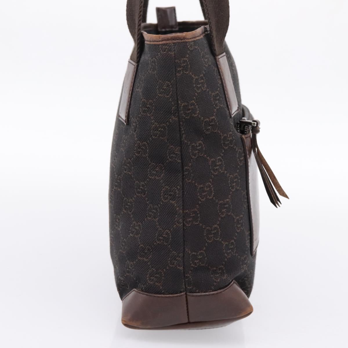 GUCCI GG Canvas Hand Bag Black Silver 28893 Auth 197671