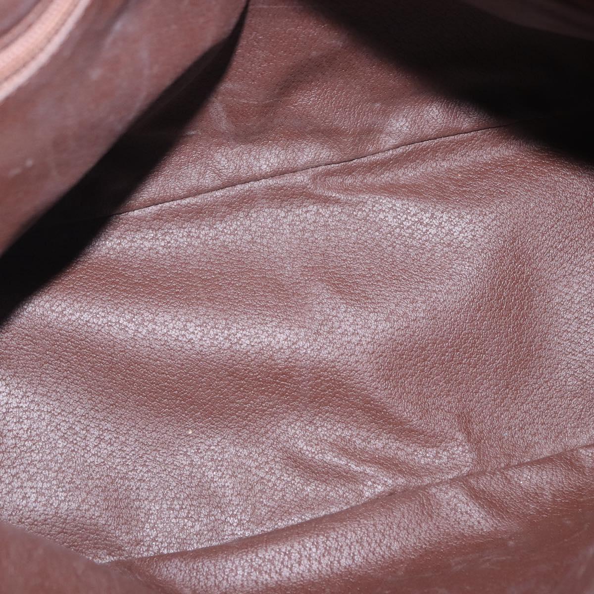 Burberrys Nova Check Hand Bag PVC Beige Gold Auth 197676