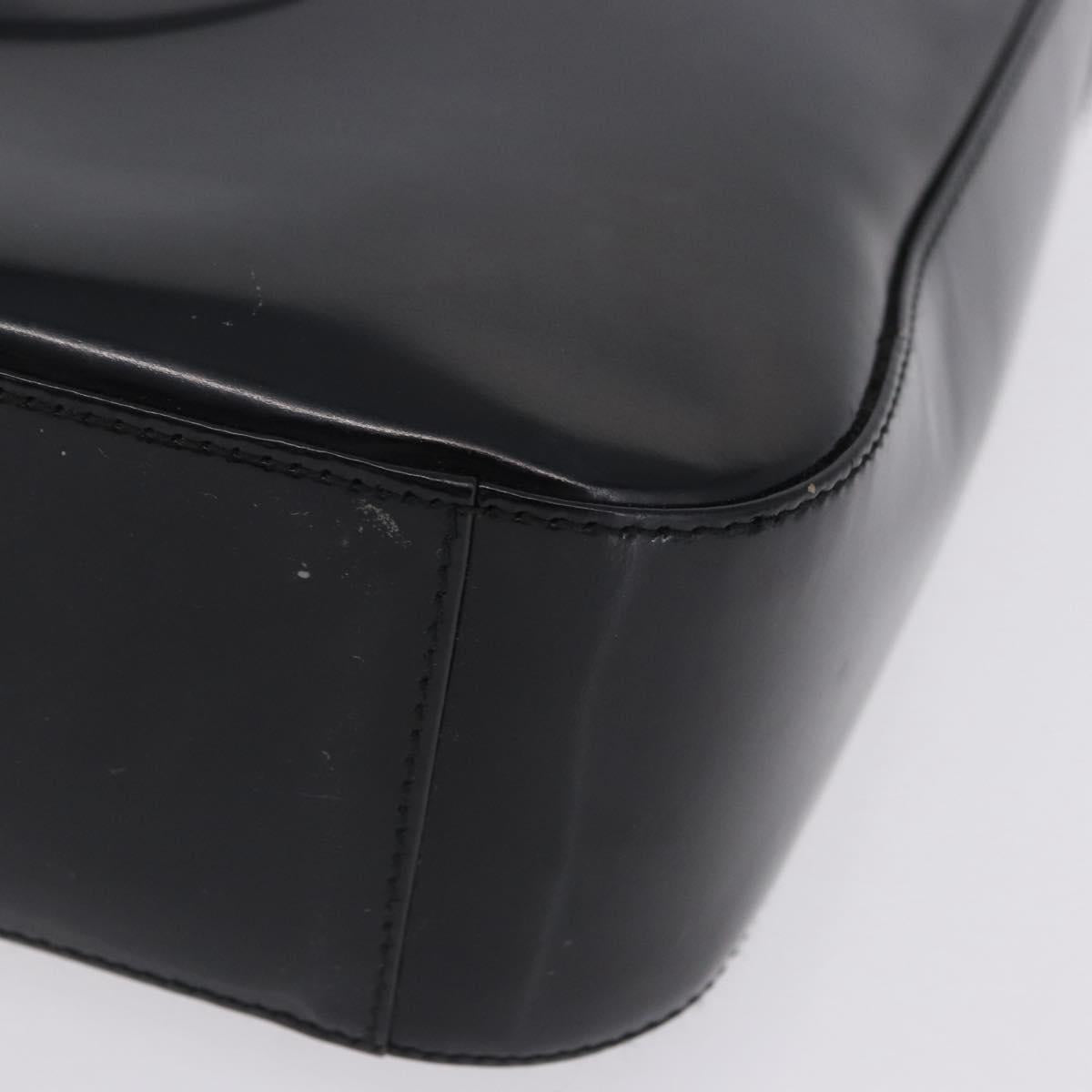 GUCCI Shoulder Bag Patent Leather Black Silver 000 0506 Auth 197679