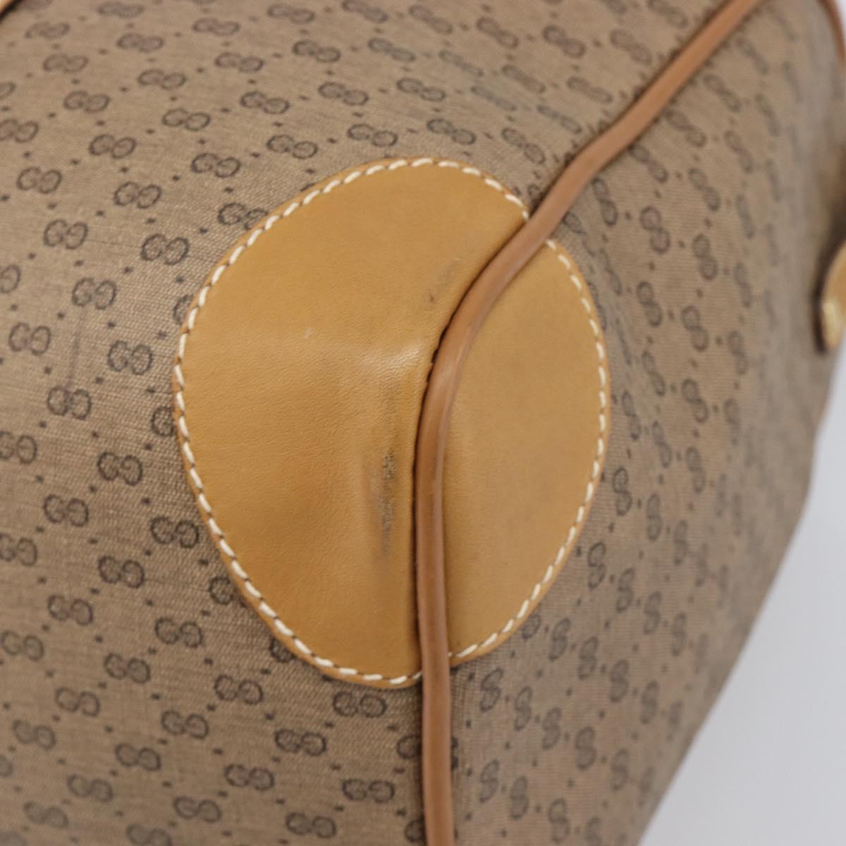 GUCCI Micro GG Supreme Boston Bag PVC Beige Gold 58 012 468 40 Auth 197681A