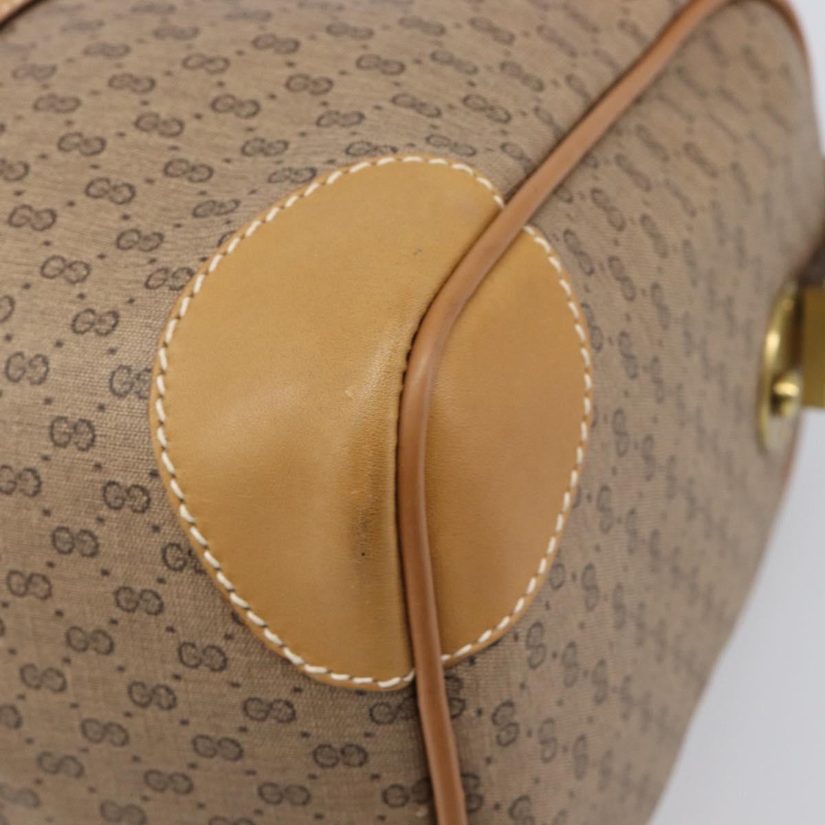 GUCCI Micro GG Supreme Boston Bag PVC Beige Gold 58 012 468 40 Auth 197681A