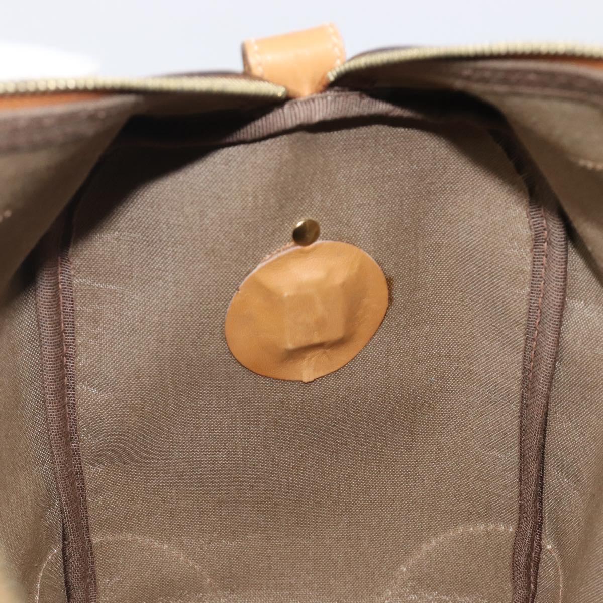 GUCCI Micro GG Supreme Boston Bag PVC Beige Gold 58 012 468 40 Auth 197681A
