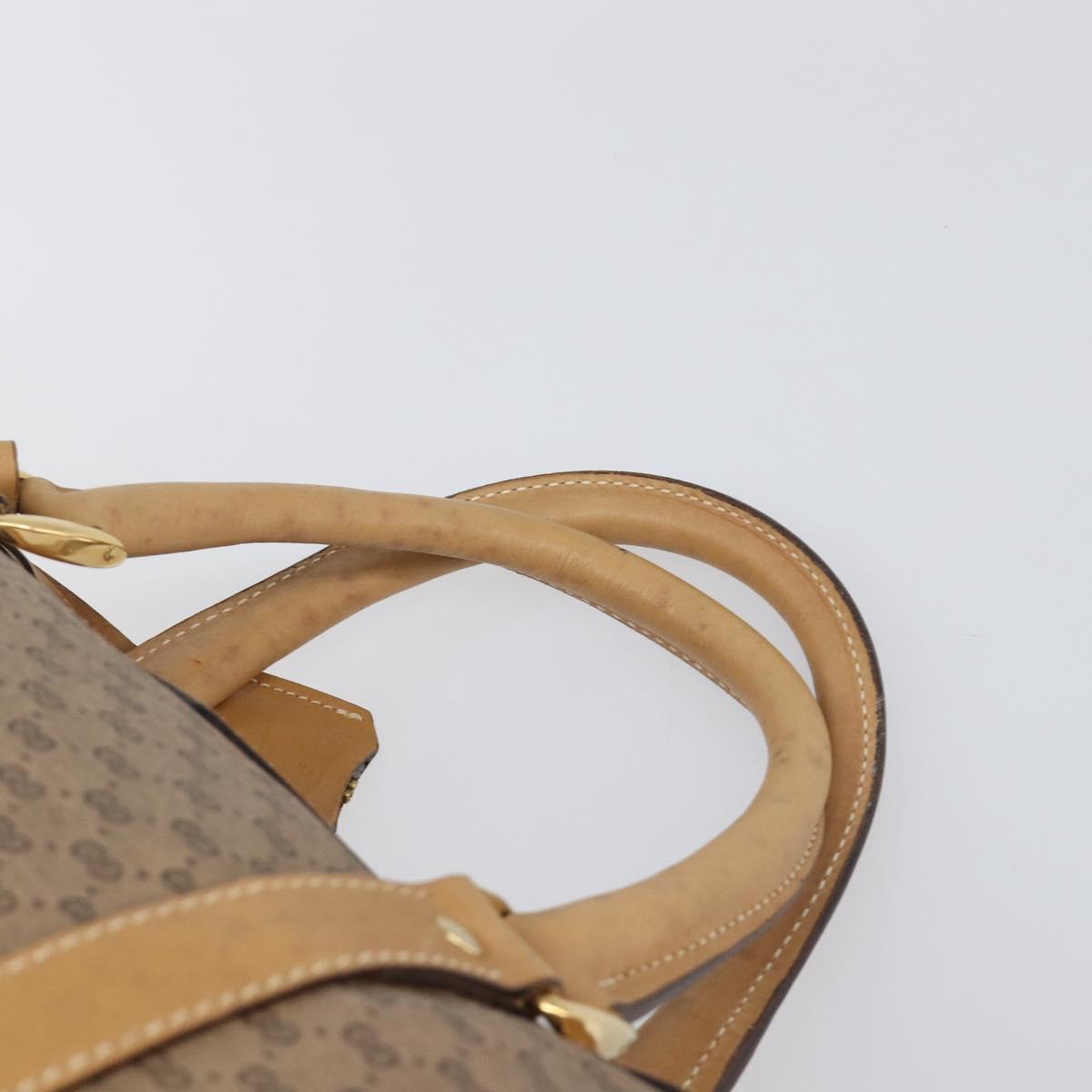 GUCCI Micro GG Supreme Boston Bag PVC Beige Gold 58 012 468 40 Auth 197681A