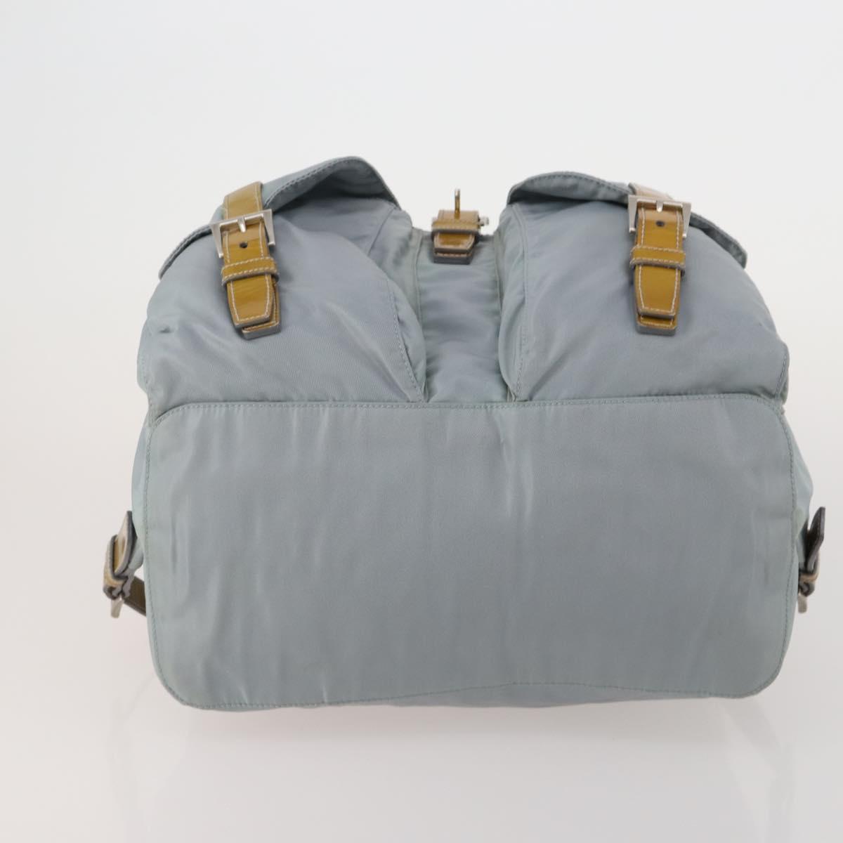 PRADA Backpack Nylon Gray Silver Auth 197693