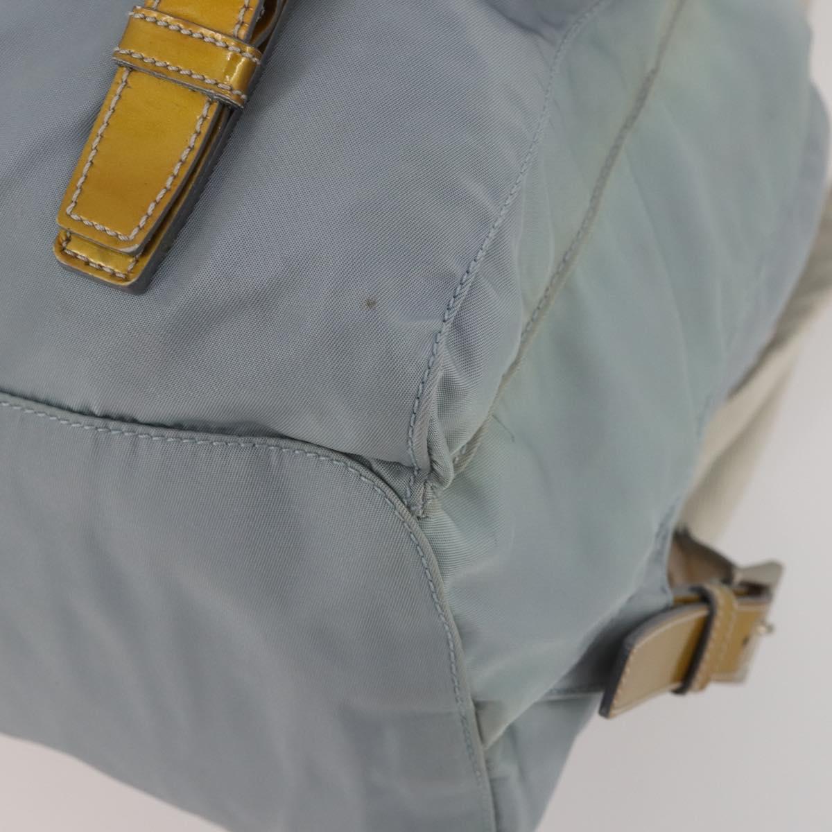 PRADA Backpack Nylon Gray Silver Auth 197693