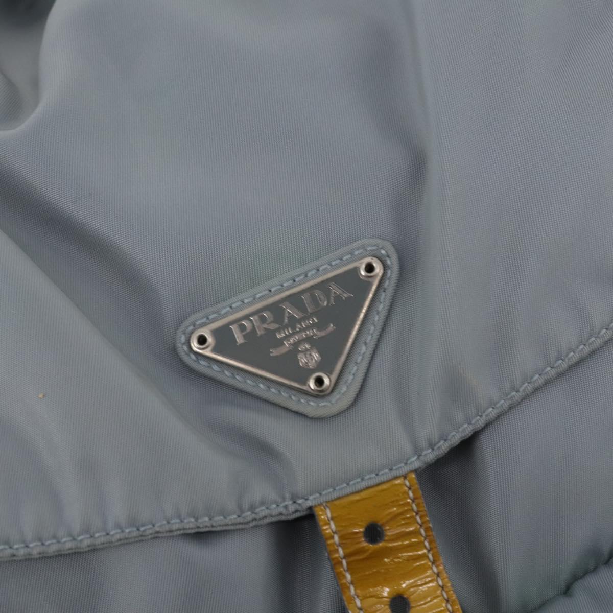 PRADA Backpack Nylon Gray Silver Auth 197693