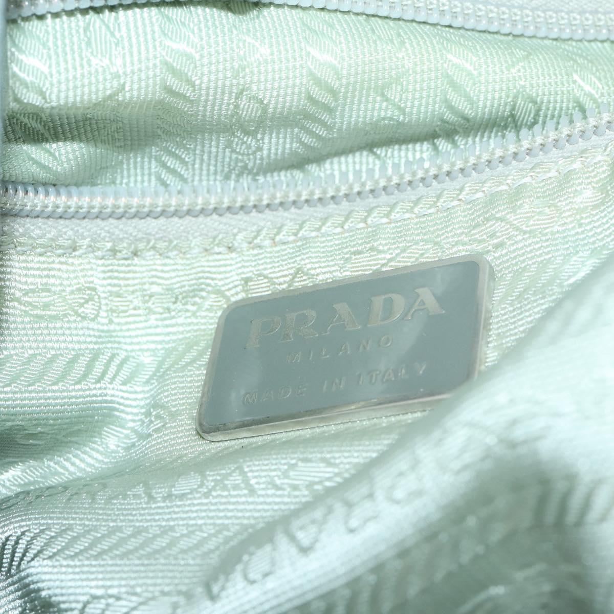 PRADA Backpack Nylon Gray Silver Auth 197693