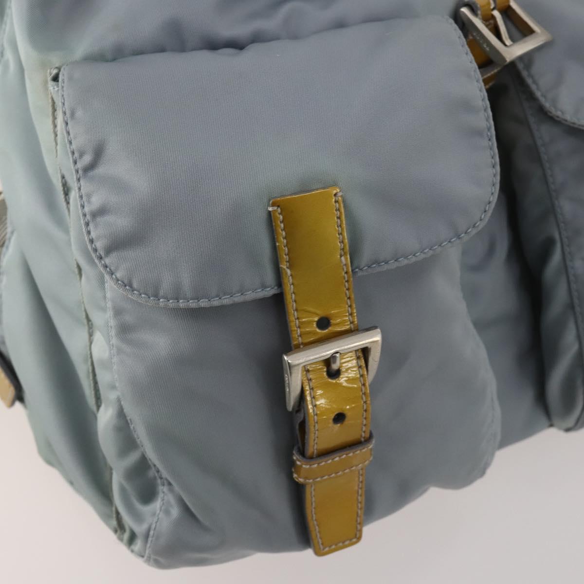 PRADA Backpack Nylon Gray Silver Auth 197693