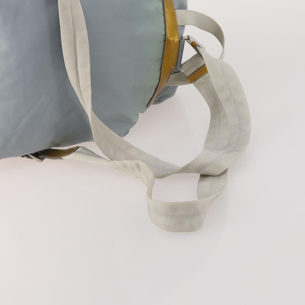 PRADA Backpack Nylon Gray Silver Auth 197693