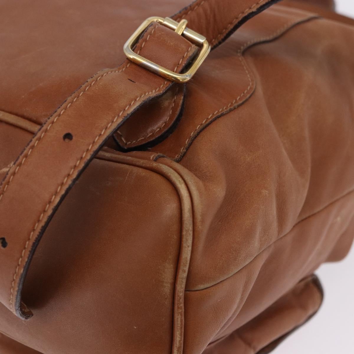 GUCCI Bamboo Backpack Leather Brown Gold 003 2058 0016 Auth 197694
