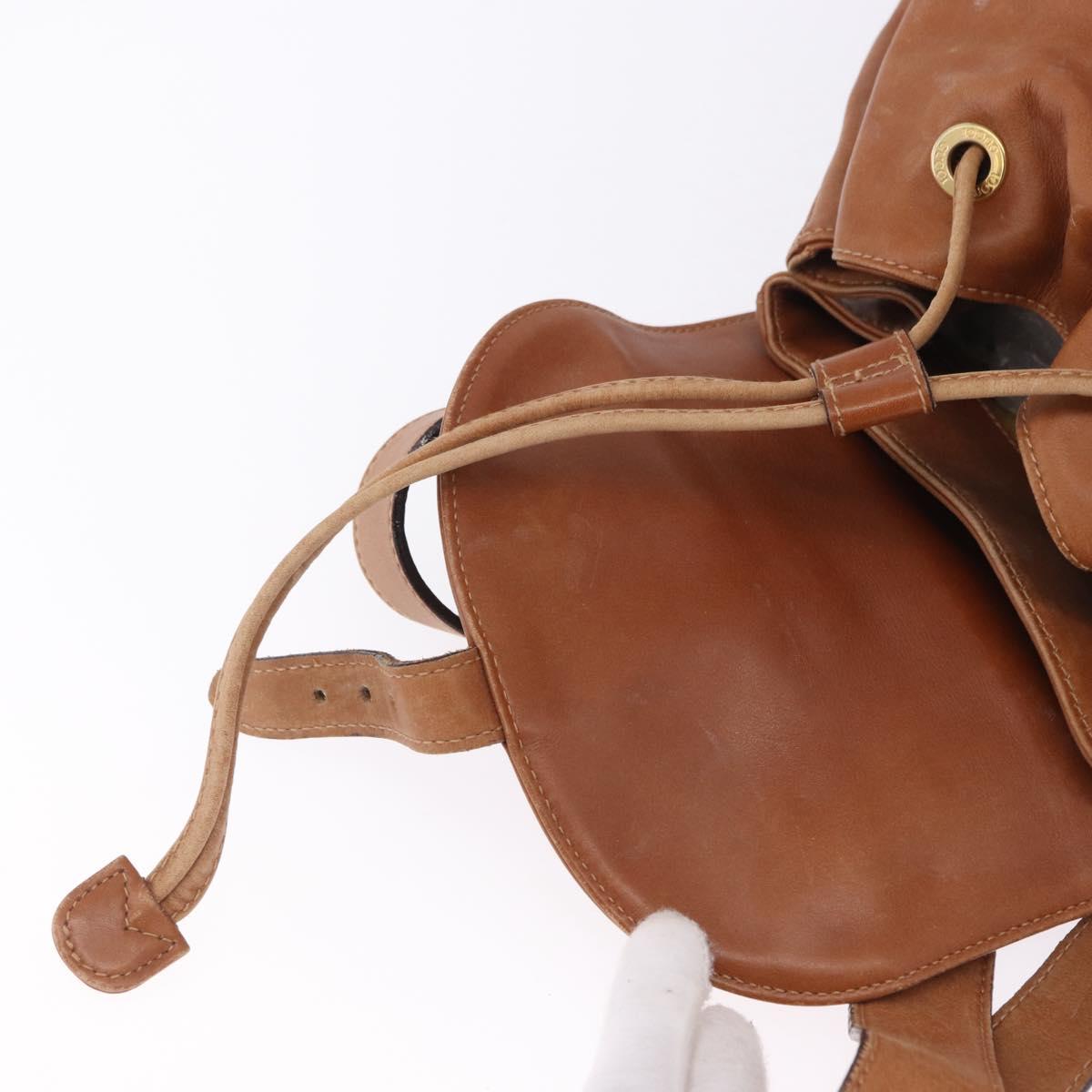 GUCCI Bamboo Backpack Leather Brown Gold 003 2058 0016 Auth 197694