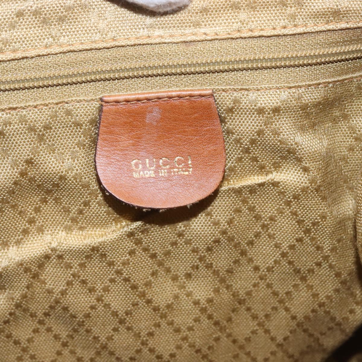 GUCCI Bamboo Backpack Leather Brown Gold 003 2058 0016 Auth 197694