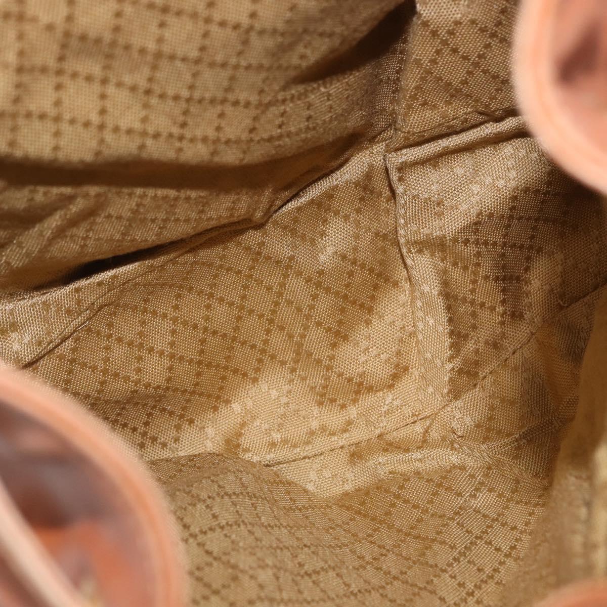 GUCCI Bamboo Backpack Leather Brown Gold 003 2058 0016 Auth 197694