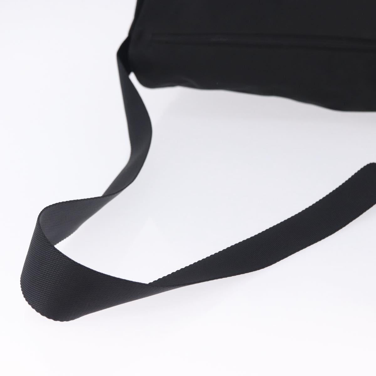 PRADA Shoulder Bag Nylon Black Silver Auth 197698A