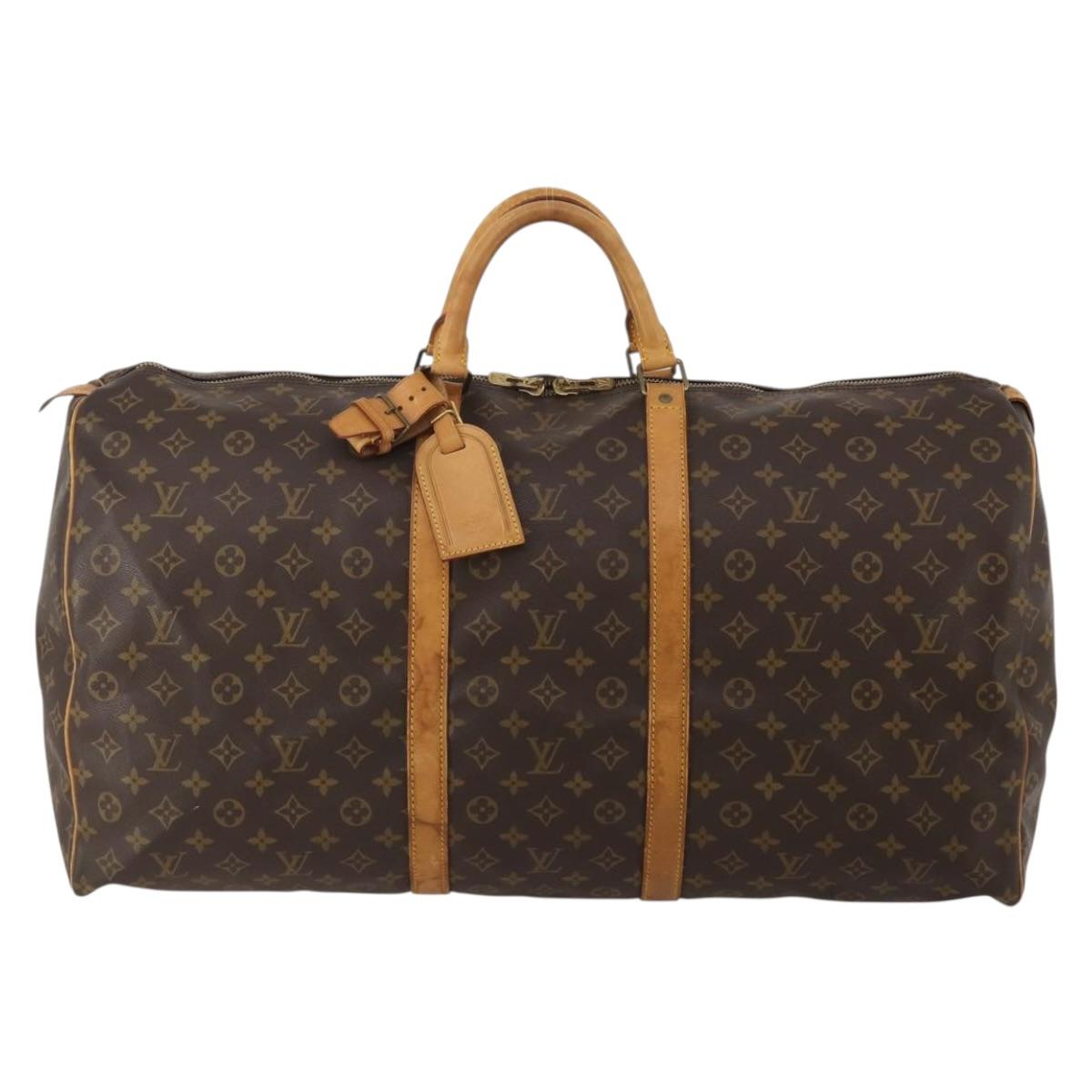 LOUIS VUITTON Monogram Keepall 60 Boston Bag M41422 LV Auth 197701