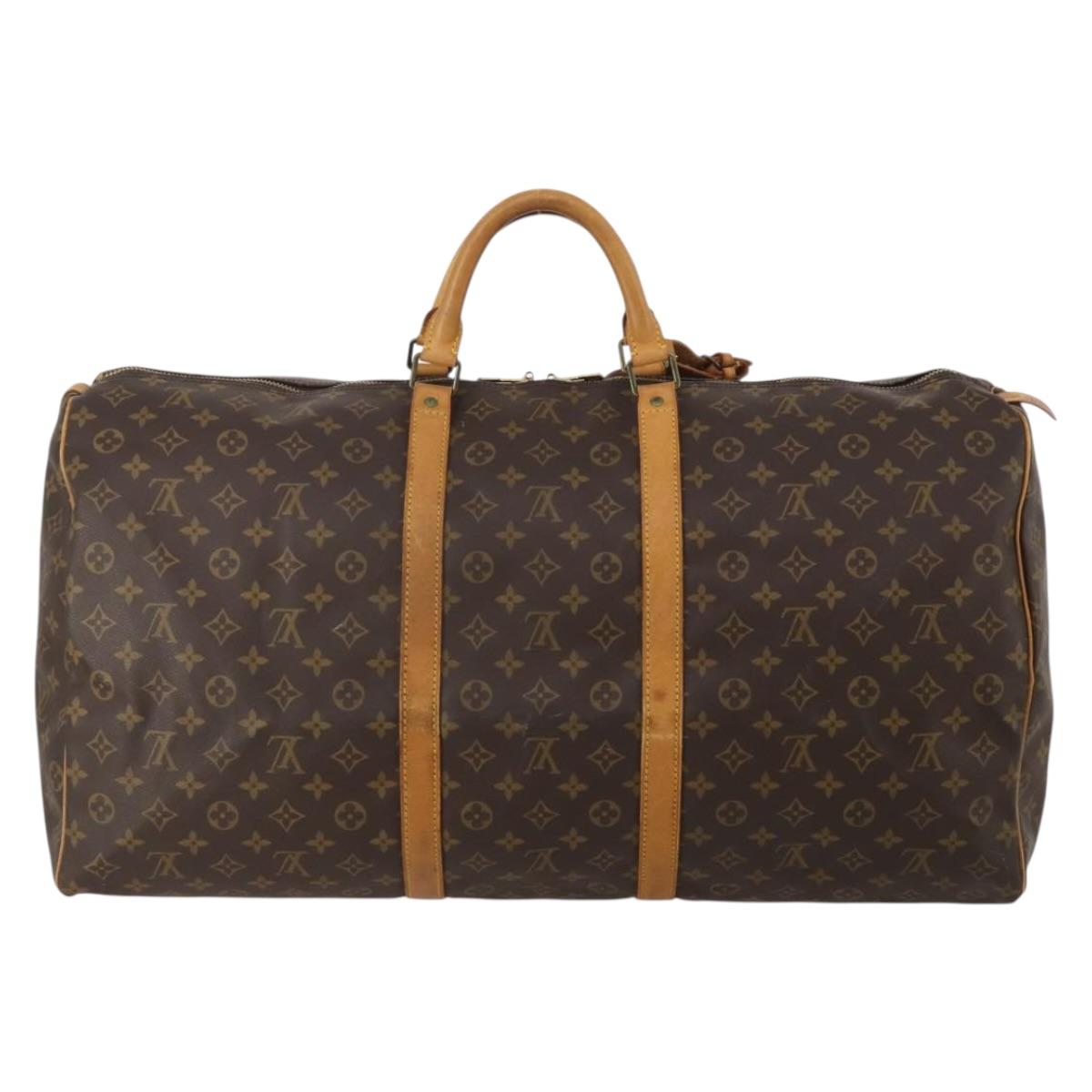 LOUIS VUITTON Monogram Keepall 60 Boston Bag M41422 LV Auth 197701