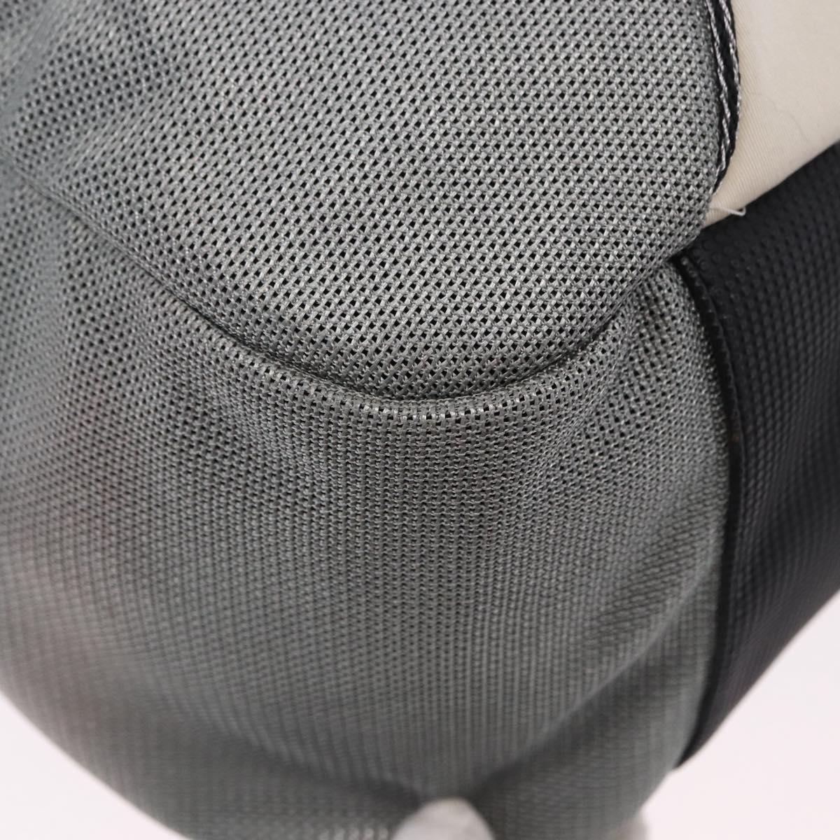 CHANEL Sports Line Boston Bag Canvas White Silver CC Auth 197702V