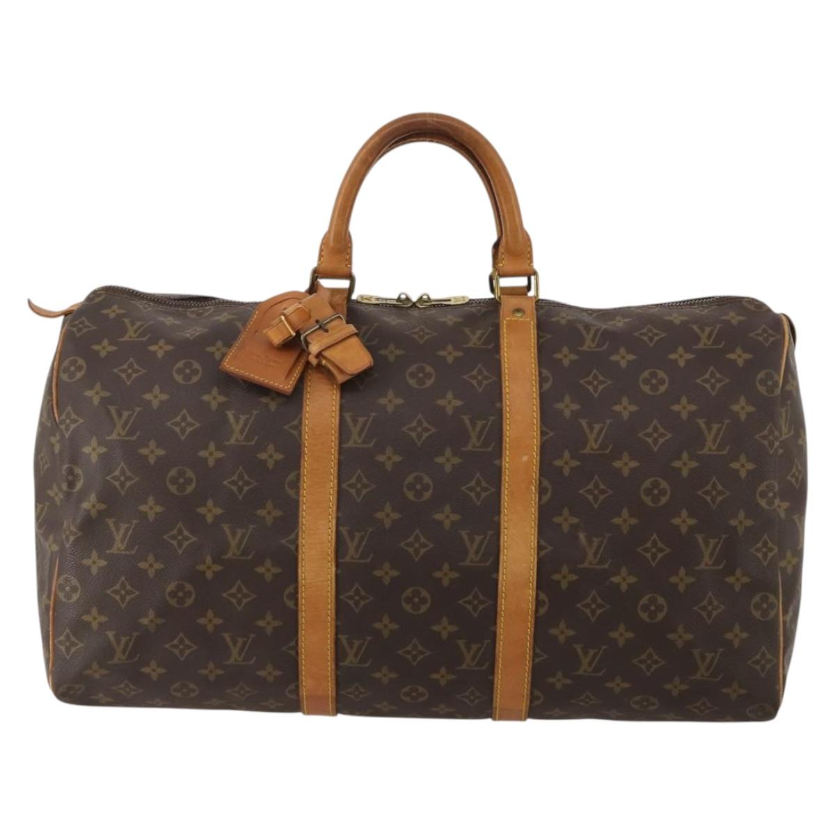 LOUIS VUITTON Monogram Keepall 50 Boston Bag M41426 LV Auth 197711A