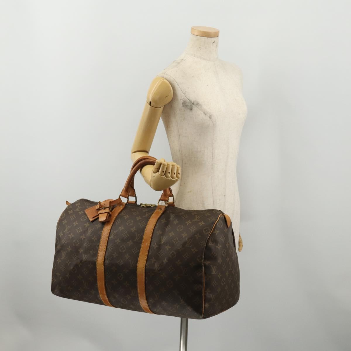 LOUIS VUITTON Monogram Keepall 50 Boston Bag M41426 LV Auth 197711A