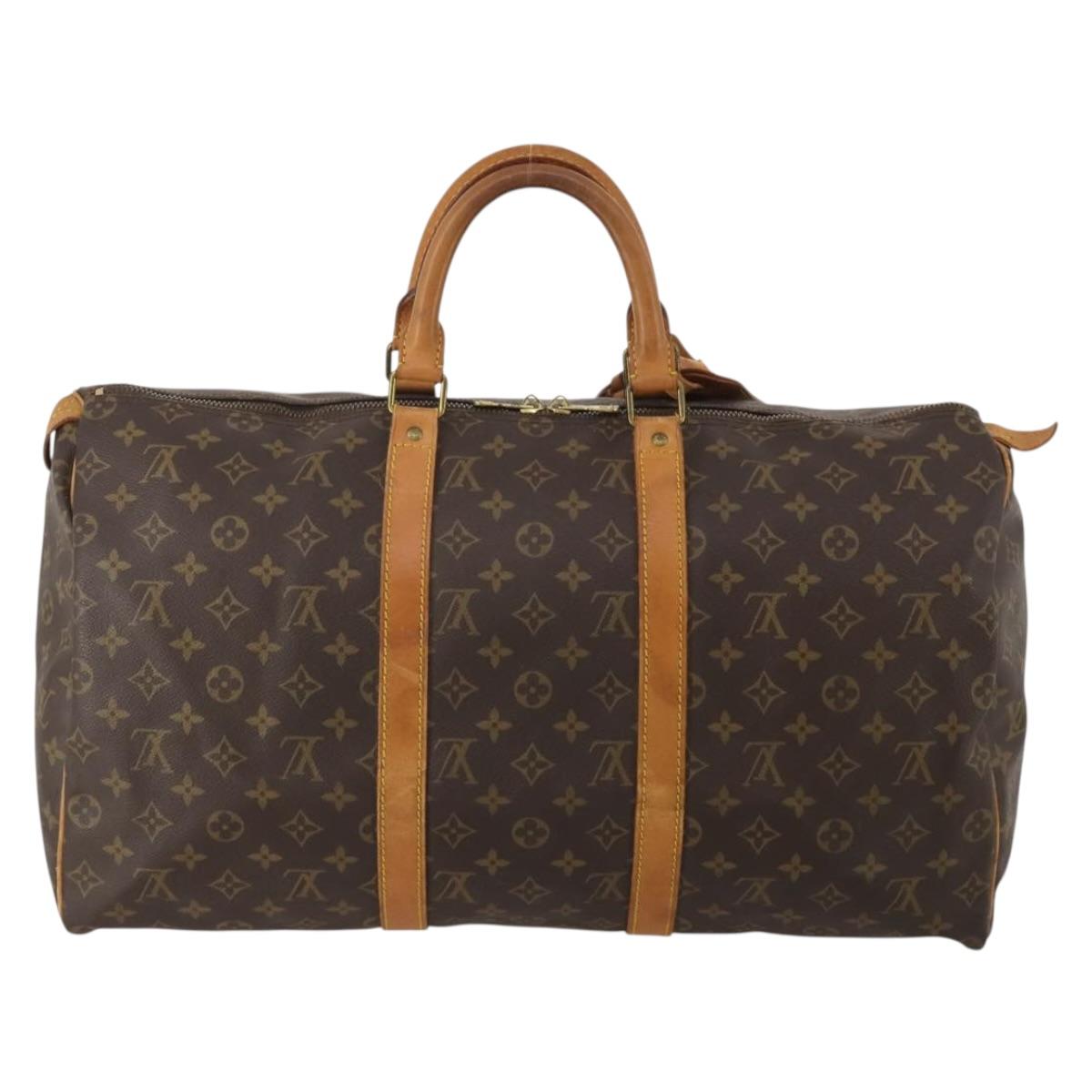 LOUIS VUITTON Monogram Keepall 50 Boston Bag M41426 LV Auth 197711A