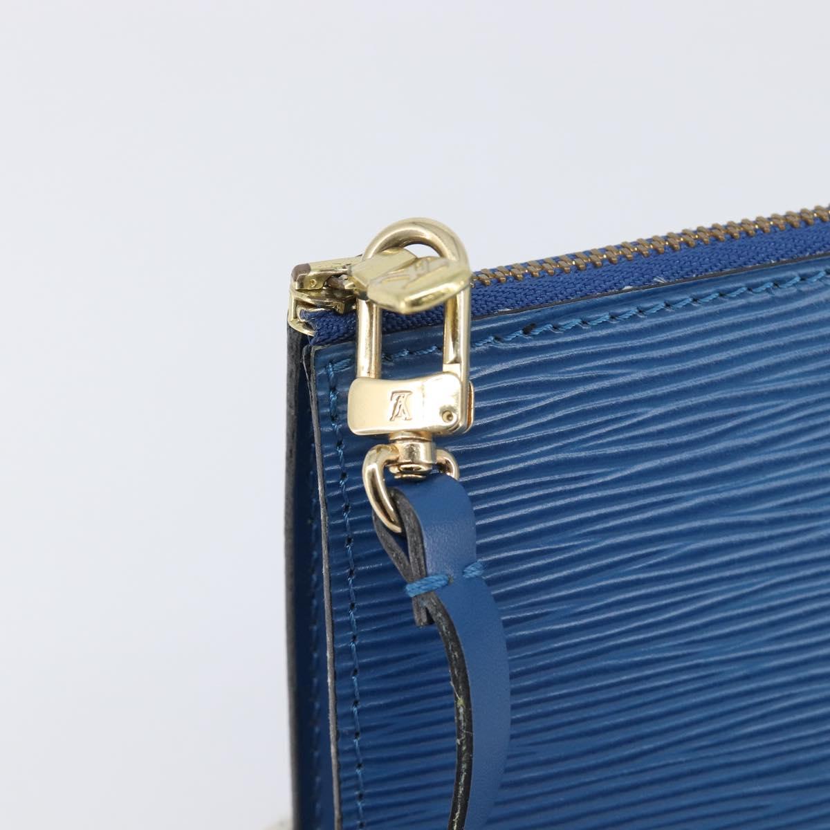LOUIS VUITTON Epi Pochette Accessoires Pouch Blue M52985 LV Auth 197712V