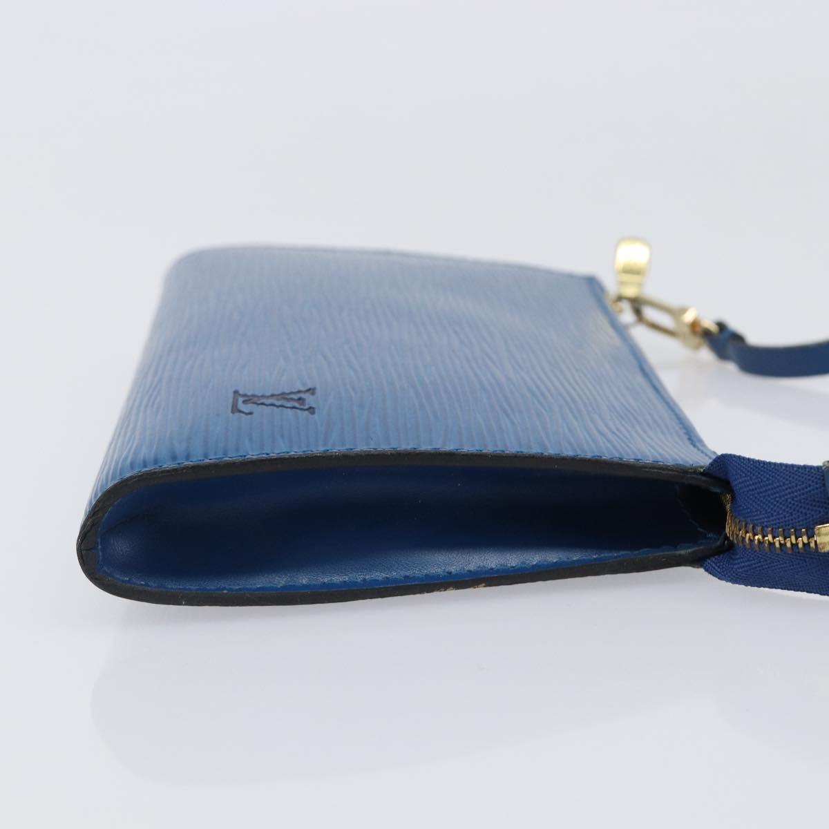 LOUIS VUITTON Epi Pochette Accessoires Pouch Blue M52985 LV Auth 197712V
