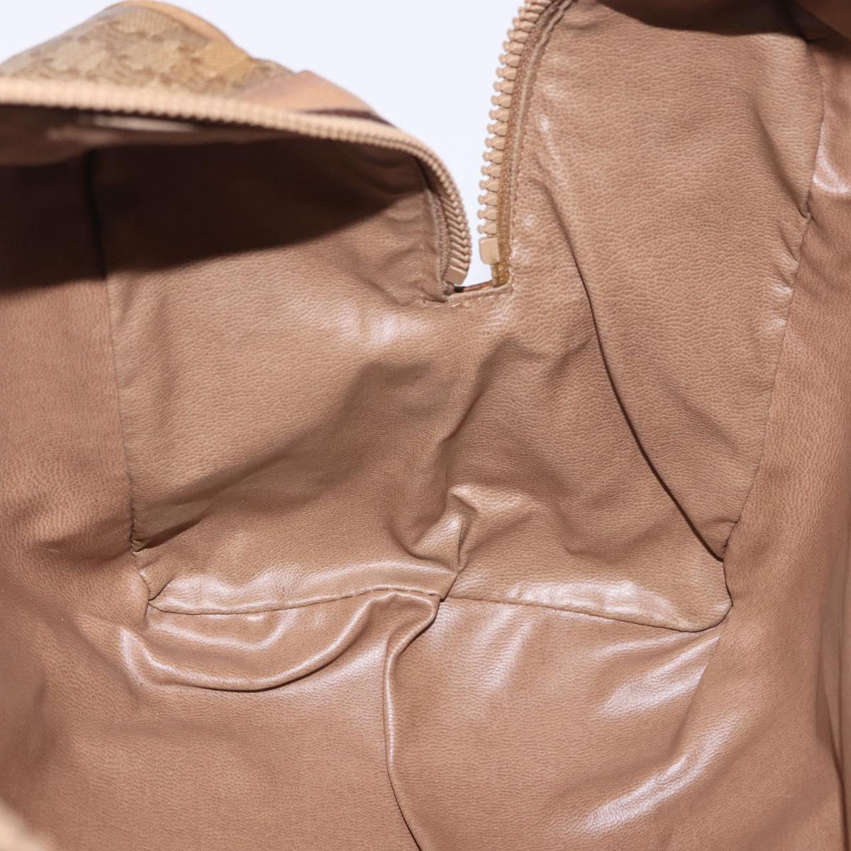 CELINE Macadam Canvas Hand Bag PVC Beige Gold Auth 197717